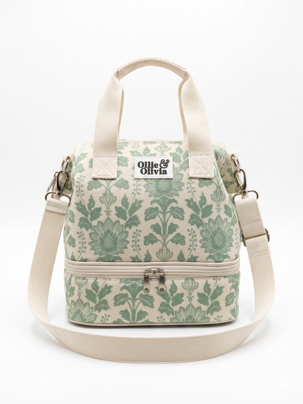 Ollie & Olivia insulated 2 compartment lunch tote